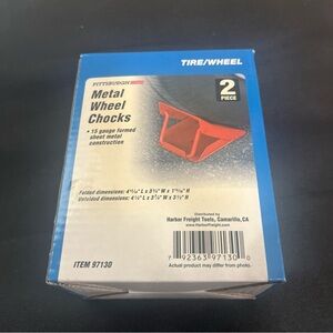 Metal Wheel Chocks in Gray